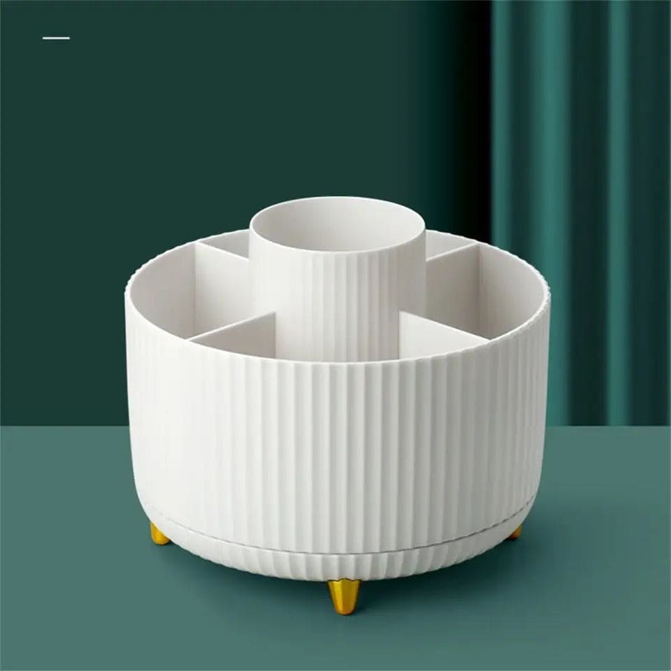Versatile Desk Organizer, Multi Compartment Storage Box, 360°Rotating Desktop Makeup Brushes Organizer, Portable Stationary Holder, Skincare Pen Organizer Stand, 5 Slots 360 Degree Rotating Desk Organizers Versatile Desk Organizer, Multi Compartment Storage Box, 360°Rotating Desktop Makeup Brushes Organizer, Portable Stationary Holder, Skincare Pen Organizer Stand, 5 Slots 360 Degree Rotating Desk Organizers